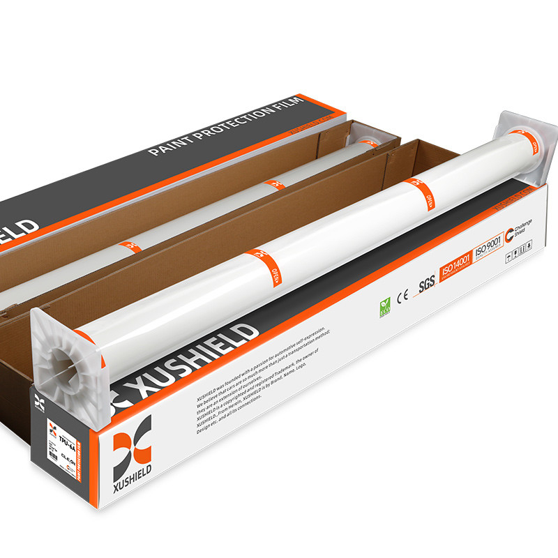 Xushield Ppf película 7.5Mil 6.5 Mil Reparación térmica anti arañazos Película de protección de pintura de nanocerámica clara TPU ppf para automóviles