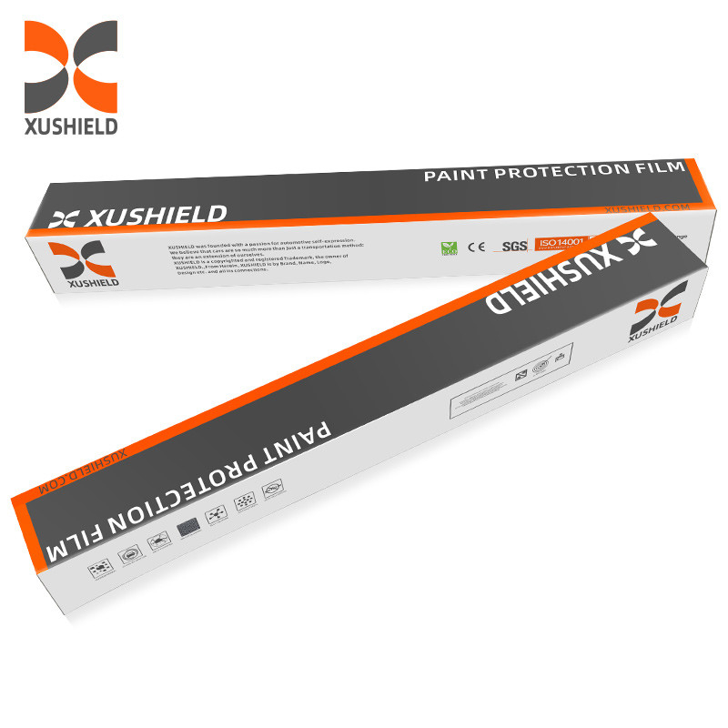 XUSHIELD 8.5mil Alta hidrofobidad brillante de alta calidad Reparación térmica Anticorcho Película de protección de pintura de automóviles TPU clara