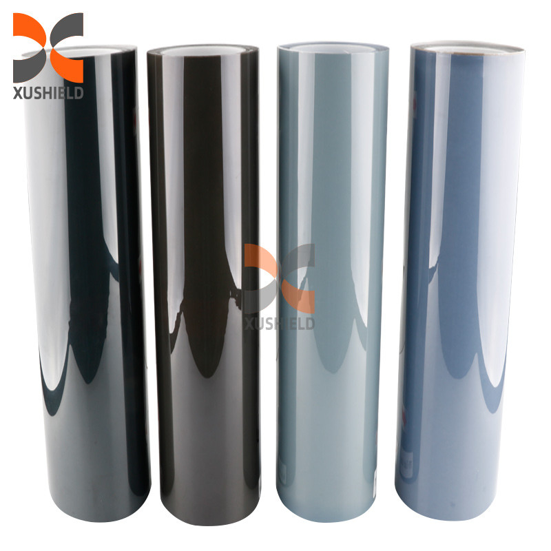 XUSHIELD TPH de alta calidad TPU Faros de automóviles Película de tinte Luz negro humo negro cola negra Luz del faro Película de tinte