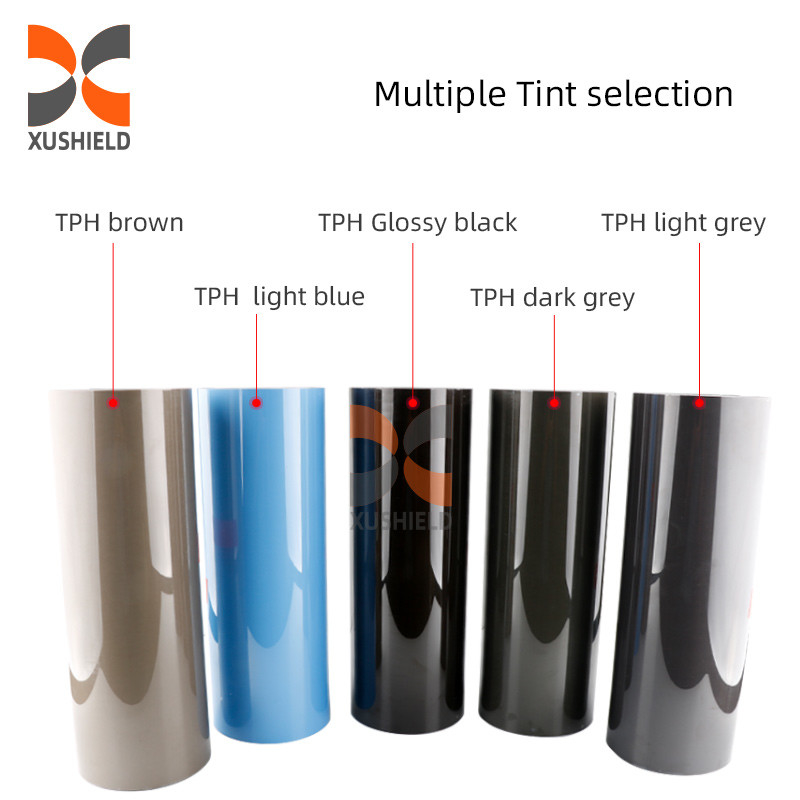 TPH TPU Faros de automóviles Película de tinte Luz negro humo negro cola negra Luz delantera Película de tinte