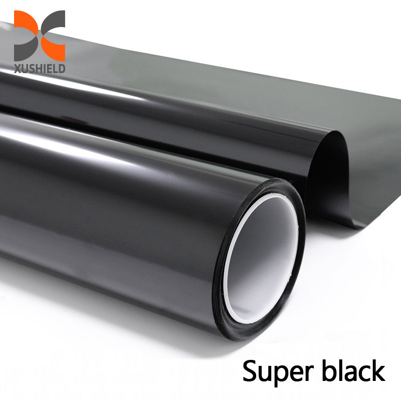 Película decorativa de material de construcción PET de color azul oscuro plateado de aislamiento térmico medio Película de ventana antiexplosión