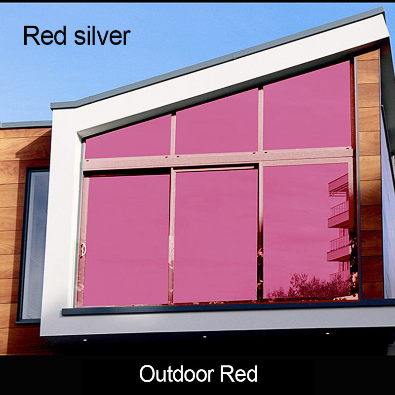 Película autoadhesiva de vidrio de construcción para ventanas residenciales tintura de ventanas de edificios aislamiento solar película de un solo sentido tintura negra
