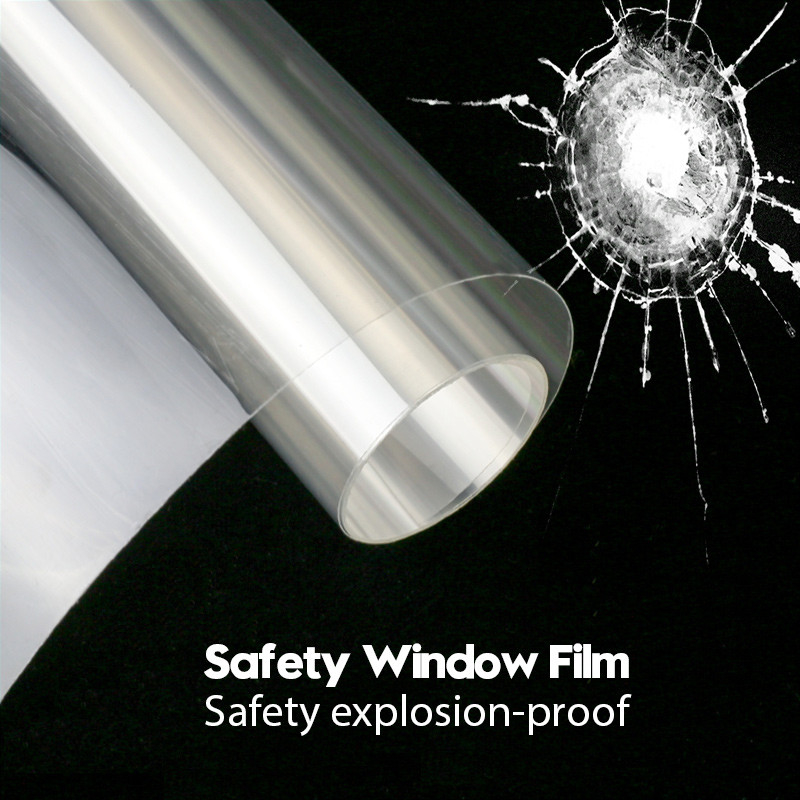 4 8 24mil PET para parabrisas de automóviles Blindaje de seguridad Tinta de ventana Película de protección de vidrio A prueba de explosión Película de protección de parabrisas