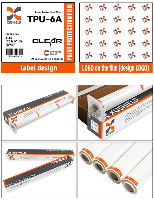Tpu 1.52m*15m Película de protección de pintura Ppf transparente para automóviles