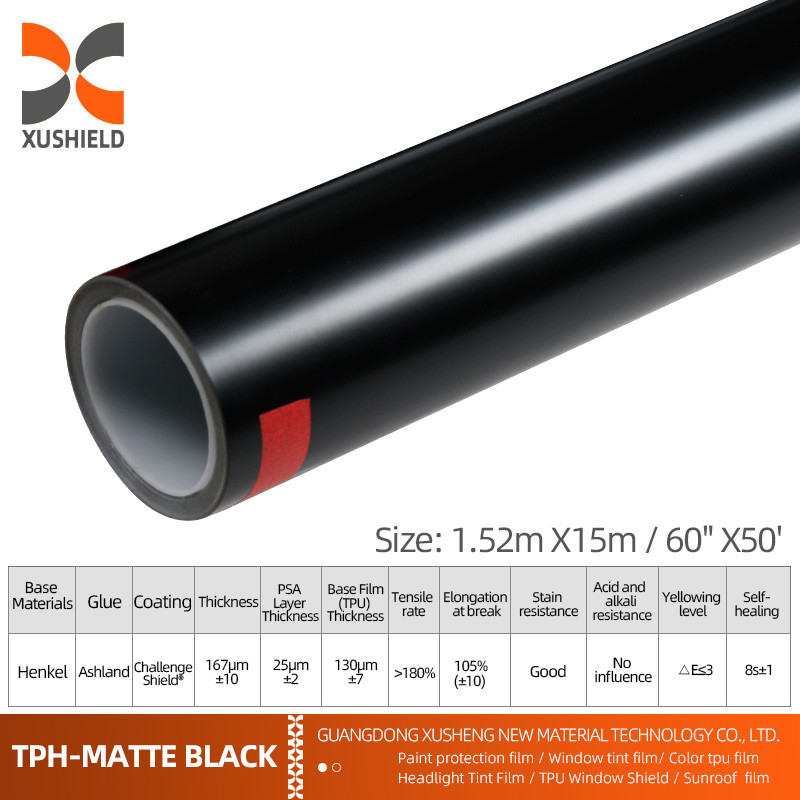 TPH 1.52*15M Rollo de alto brillo CLEAR Transparente Adhesivo Protección de pintura de carrocería de automóviles Ppf Film Tph
