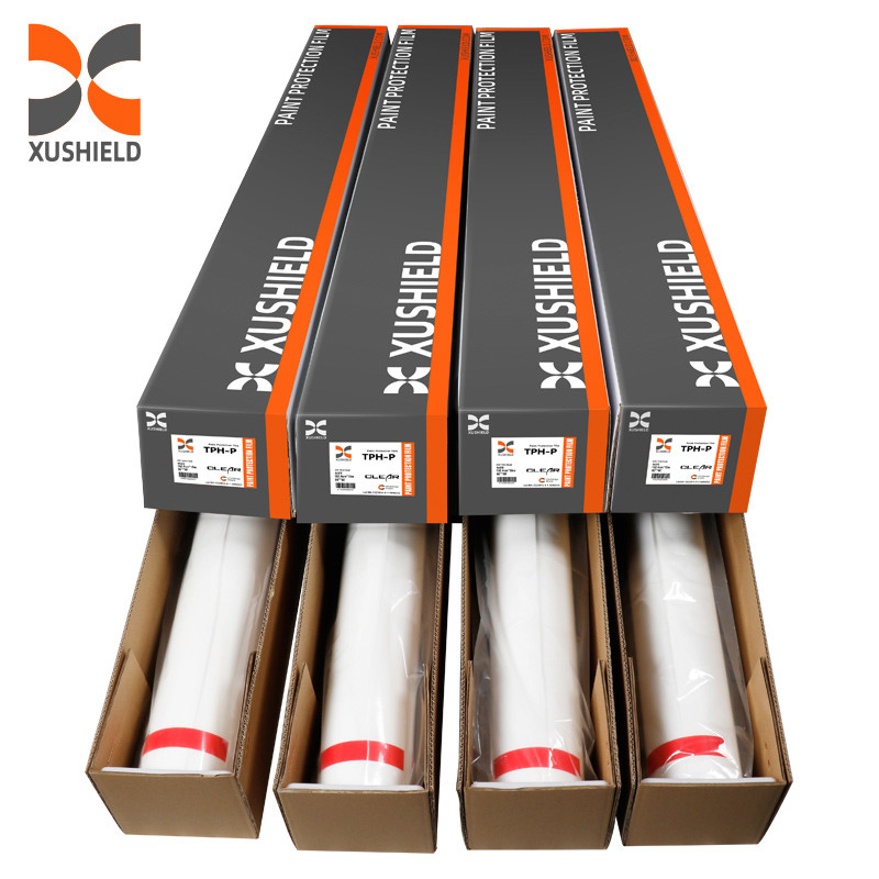 XUSHIELD 7 Mil 6 Mil Película PPF Anticorcho Auto-curativa PPF TPH Brillante Cuerpo de coche transparente Película de protección de pintura PPF para automóviles