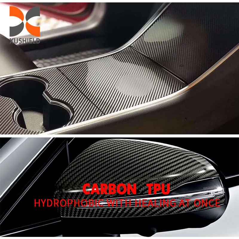 TPU Fibra de carbono Faros de protección para automóviles ppf TPU película de pintura de automóviles película de protección para automóviles TPH color mate ppf autocuración