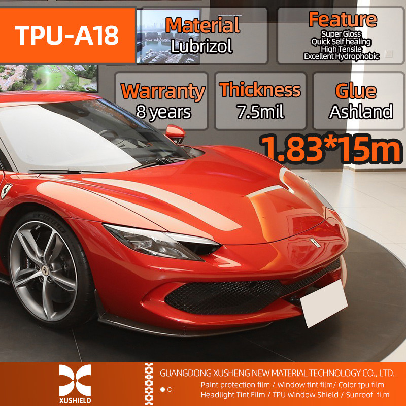 Tamaño 1.83*15m 71in*50ft Autocuración Transparente Pedazo PPF Película Protección de pintura para automóviles Película TPU Protección para automóviles
