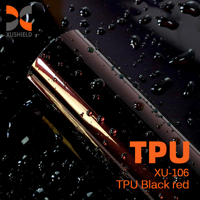 TPU Negro rojo 5 años de garantía de reparación térmica Brillo anti arañazos No amarillento Revestimiento para automóviles TPU TPH PPF Película de protección de pintura