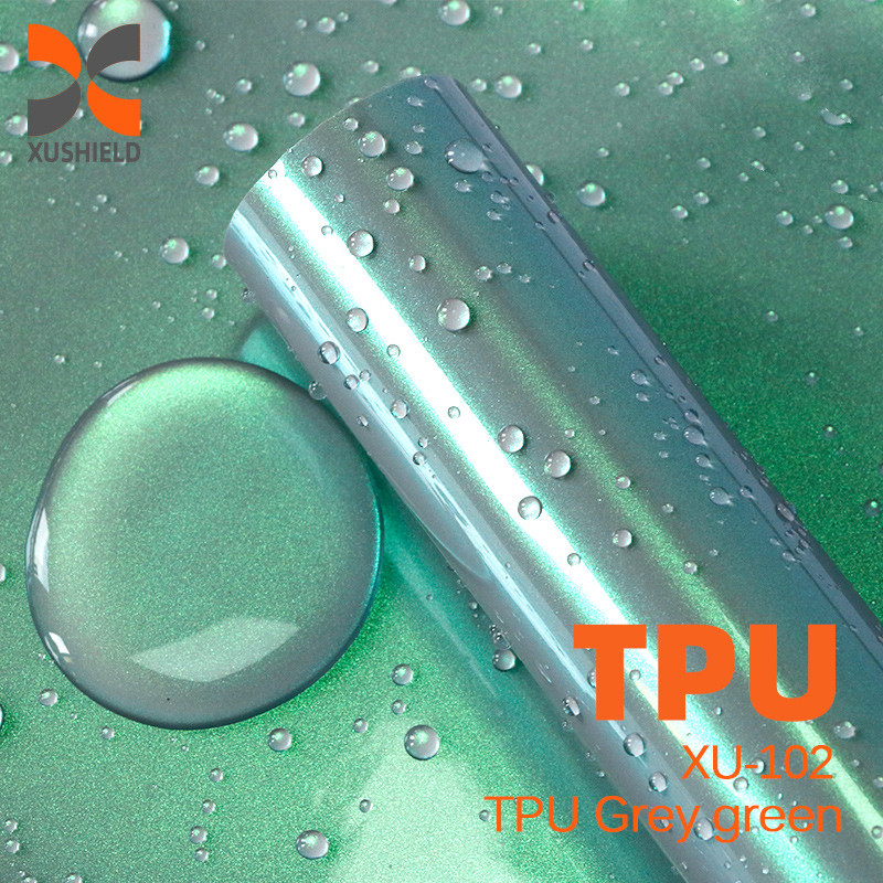 TPU gris verde de alta calidad TPU PPF película anti arañazos auto-curativo PPF TPH brillo claro cuerpo del coche PPF película de protección de pintura para pintura del coche