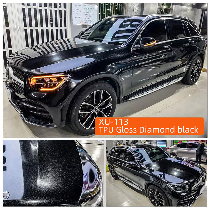 TPU Brillante Diamante negro 5 años de garantía 6Mil de alta calidad Brillante mate PPF TPU auto curación de la pintura del coche Película de protección