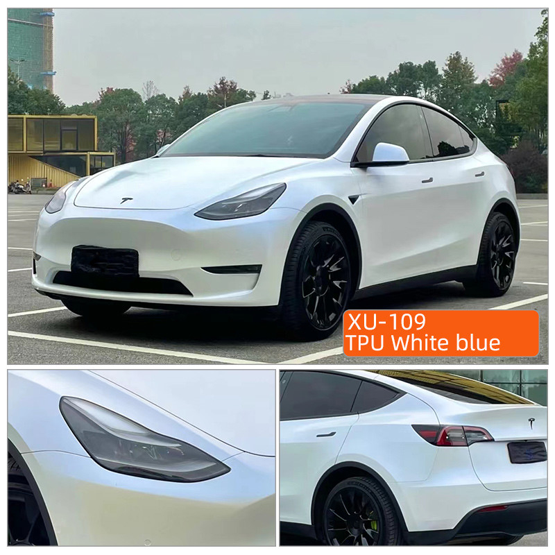 TPU Blanco azul Anticorcho transparente ppf Auto reparación cuerpo de rollo de carrocería Envase de carrocería transparente Film proveedor de 15m ppf Tpu película de protección de pintura