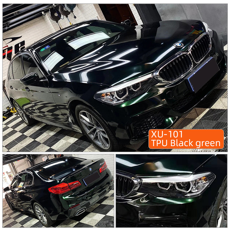 TPU Películas para automóviles de color negro verde Cambiar de color PPF Metal líquido Rojo Auto 1.52*17m/rollo Ppf Película de protección de pintura Película de PPF de color