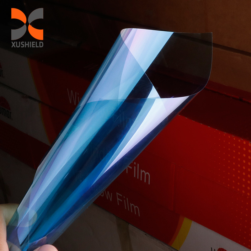 CH6099 Tinta de camaleón azul púrpura 2Mil Cambio de color por contracción térmica Camaleón de ventana Tinta de película para parabrisas de automóviles