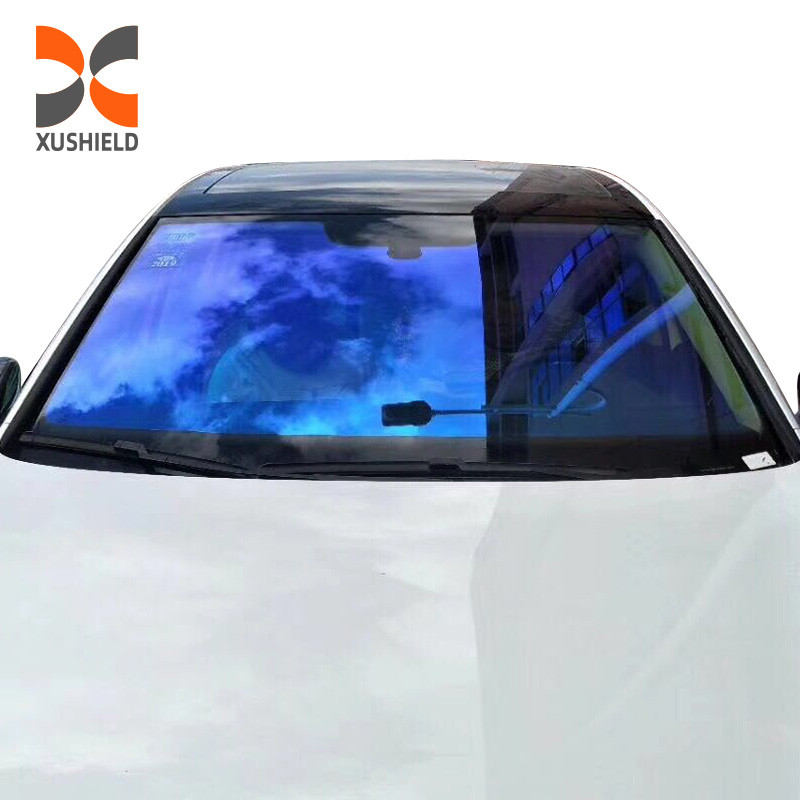 CH6099 Tinta de camaleón azul púrpura 2Mil Cambio de color por contracción térmica Camaleón de ventana Tinta de película para parabrisas de automóviles