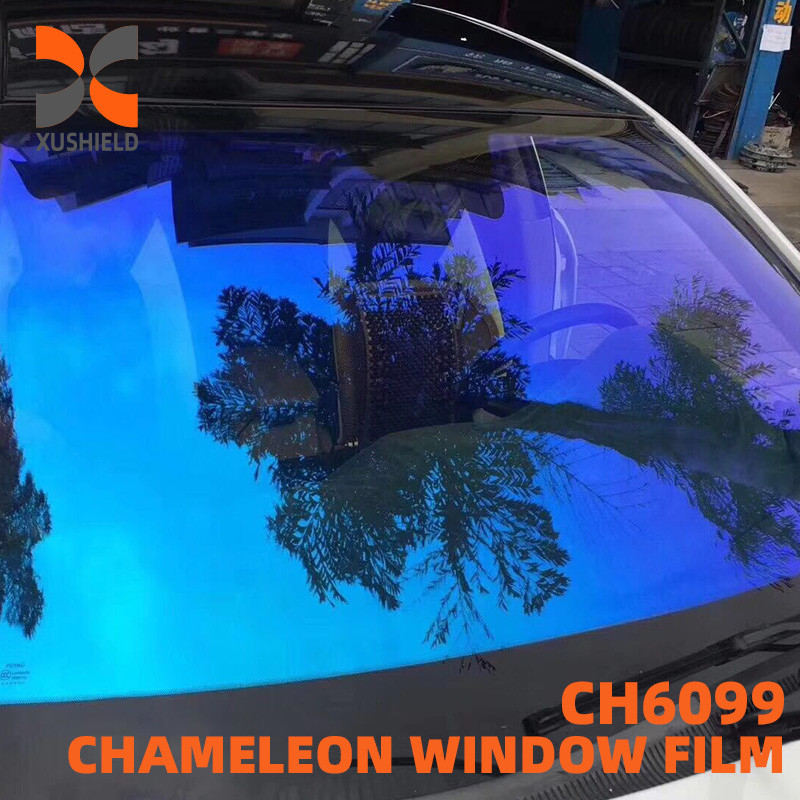 CH6099 Tinta de camaleón azul púrpura 2Mil Cambio de color por contracción térmica Camaleón de ventana Tinta de película para parabrisas de automóviles