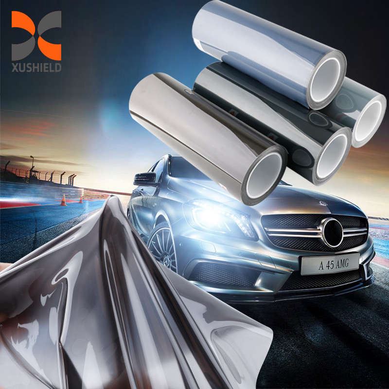 Tpu Film para faros de vehículos y automóviles Ppf Oscuro Cinza Brillante Negro 0,3m*15m Antidespinaje