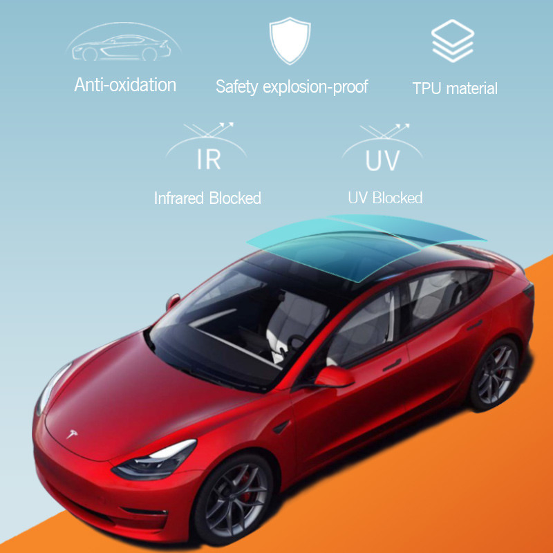 Techo solar universal fábrica de automóviles protector solar autoadhesivo de vidrio de automóvil Panorama de techo solar película del cielo