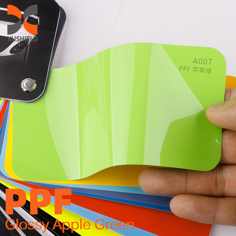 TPU gris verde de alta calidad TPU PPF película anti arañazos auto-curación PPF TPH brillo claro cuerpo del coche PPF película de protección de pintura