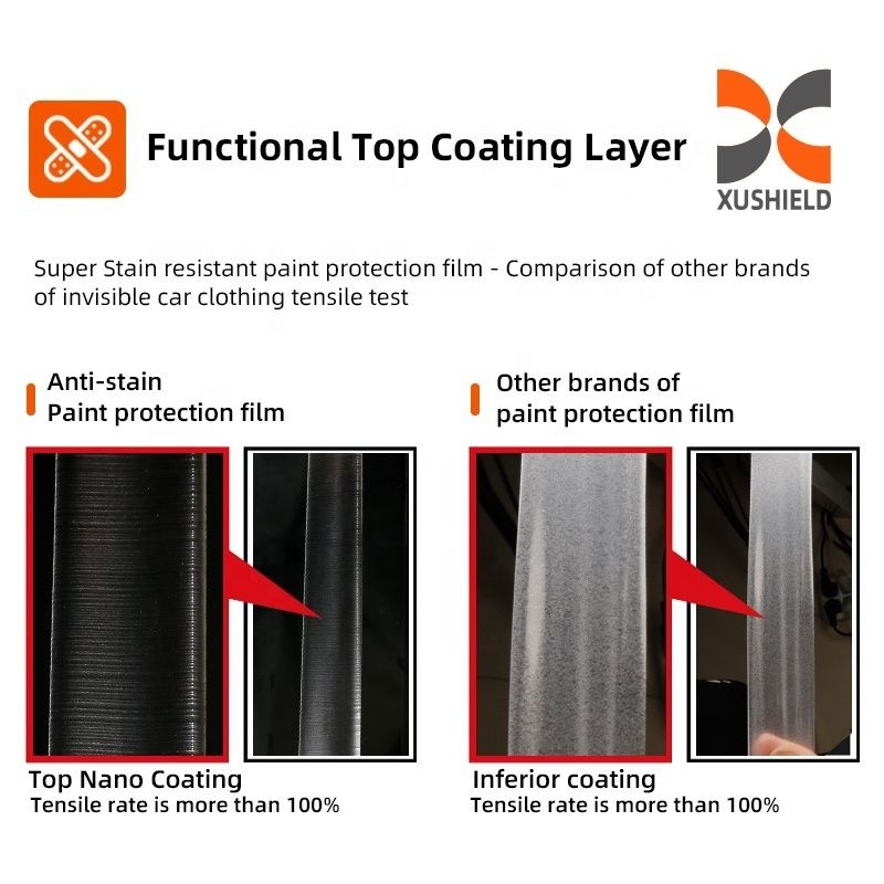 Película TPH PPF 6Mil-7.5Mil Transparente Nano Cerámica para Protección de Pintura de Automóviles