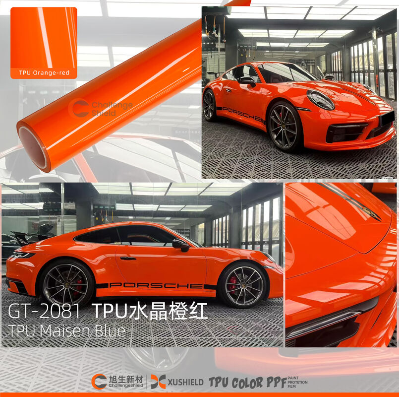 Película de TPU PPF que cambia de color y es resistente a los rayos UV y autorreparable para la protección de la pintura de la carrocería del coche